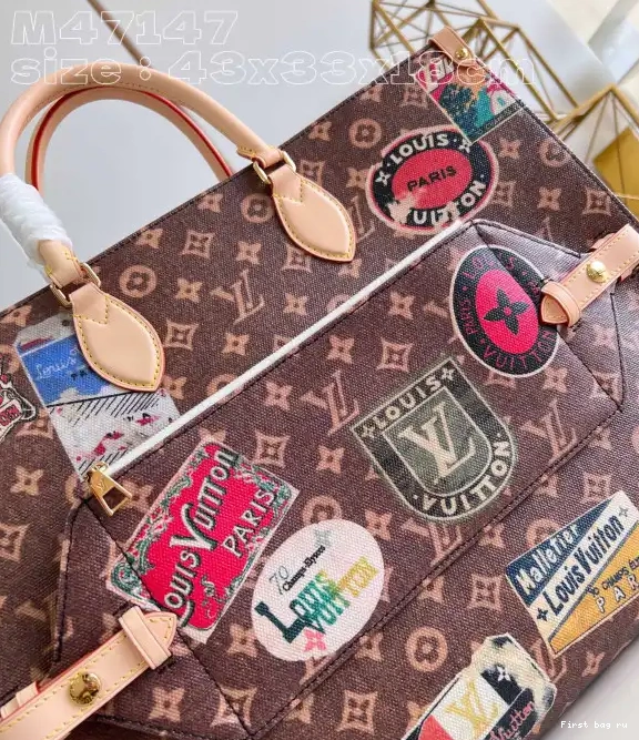First bag ru BAG-43*33*18.5cm TOTE Voyage VUITTON ONTHEGO LOUIS 0511